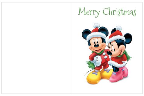 Printable Disney Christmas Cards